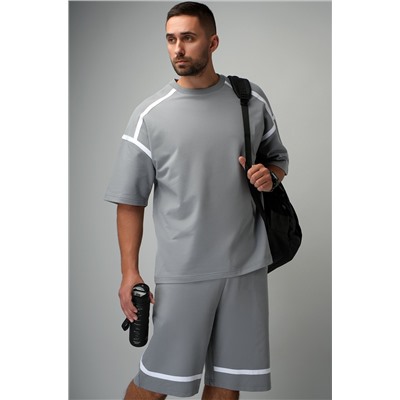 Мужской костюм оверсайз из футера двухнитки Happyfox