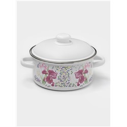 Кастрюля эмалированная «Мозаика», 3 л, d=20 см, индукция, белая