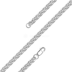 Цепь из серебра Каре родированная, сечение 0,7 каре0,7