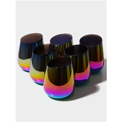 Стаканы Magistro «Иллюзия», 450 мл, 9.5×11.5 см, набор 6 шт., стекло, хамелеоны