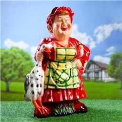 Садовая фигура "Теща с гусями" 40х47х79см