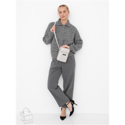 Сумка женская кожаная 0782CH l.gray Polina&Eiterou  в Новосибирске