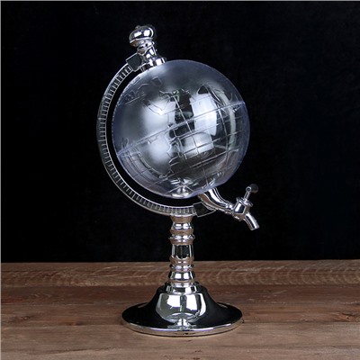 Башня пивная с воронкой «Земной шар», 1.9 л, цвет серебристый