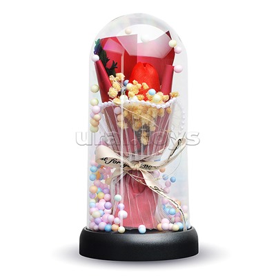 Светильник "Тюльпан" в коробке (красный)