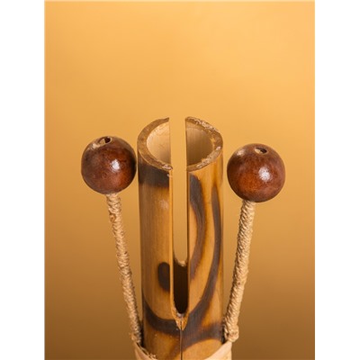 Сувенирный музыкальный инструмент «Тек тек», 21 см, бамбук, албезия