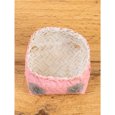 Корзинка «Поросёнок», 8×8×13 см, бамбук