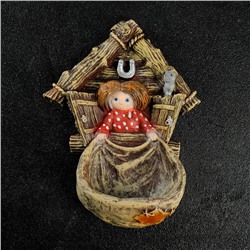 Садовая фигура - ключница из полистоуна «Домовёнок Кузя», подвесная, 27 см