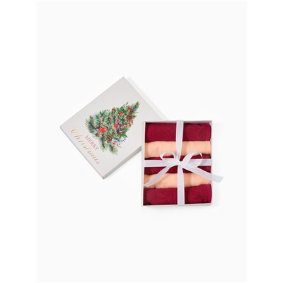 Набор махровых полотенец «Этель» Merry christmas, 30×30 см - 5 шт., 100% хлопок, 340 г/м²