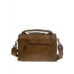 Женская сумка из искусственной кожи, цвет шоколад