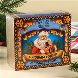 Подарочный набор новогодний «Будьте здоровы»: чай тонизирующий 20 г, варенье из сосновых шишек 30 г, бальзам 100 мл.