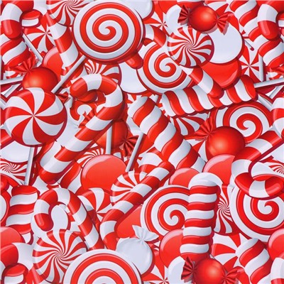 Бумага упаковочная глянцевая, двусторонняя «Лабиринт», красный, 50×70 см