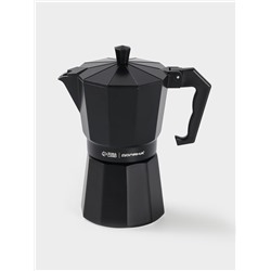 Кофеварка гейзерная Доляна Alum black, на 6 чашек, 300 мл, цвет чёрный