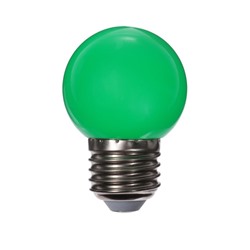 Лампа светодиодная Luazon Lighting, G45, Е27, 1.5 Вт, для белт-лайта, набор 20 штук, свечение зелёное