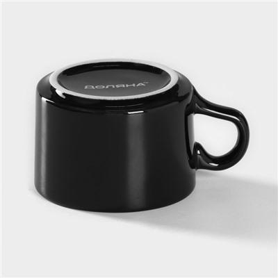 Кружка Доляна Coffee break, 150 мл, керамика, чёрная