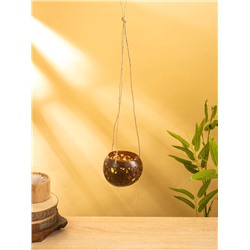 Подсвечник подвесной из кокоса, 9-12 см, коричневый