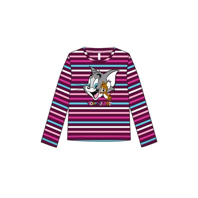 Фуфайка трикотажная для девочек (футболка с длинными рукавами)