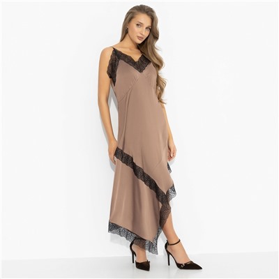 Платье шёлковое, Как Кейт Мосс (кофе)