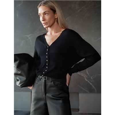 Кардиган тонкой вязки из вискозы