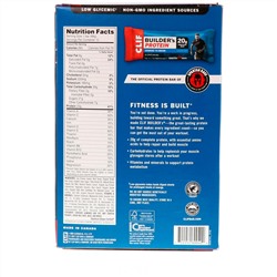 Clif Bar, Builder's Protein, протеиновый батончик, со вкусом печенья с кремом, 12 батончиков, 68 г (2,40 унции) каждый