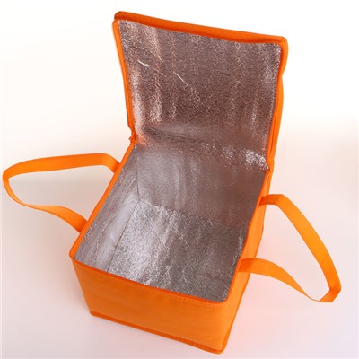 Термосумка на молнии, 9.6 л, оранжевая