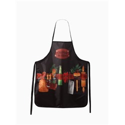 Фартук «Главный на кухне», черный, 65×80 см, оксфорд 210 г/м²