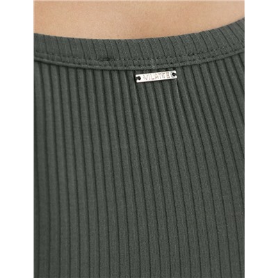 Футболка из трикотажа в широкий рубчик