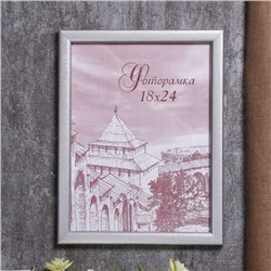 Фоторамка для фото 18×24 см Samoa, сосна, (пластиковый экран), серебро