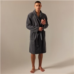 Халат махровый мужской SL HOME: Basic «Гри Сандре», размер S, хлопок 100%, тёмно-серый