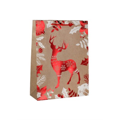 Пакет подарочный 31х42х12см Новый год / 6581ХL /уп 12/300/210 г