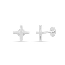 Серьги из серебра без вставки, Ю-25045р