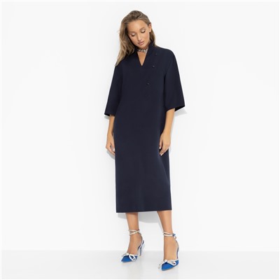 Платье со съемным декором, Сияние глянца (синее)