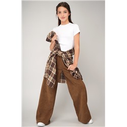 Брюки палаццо из футера для девочки Happyfox