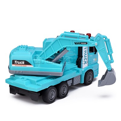 Машина "Автокран" с ковшом, на батарейках, в коробке