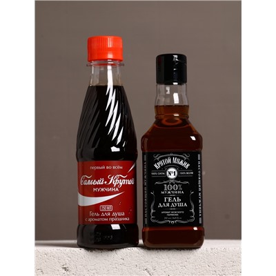 Подарочный набор «Крутой мужик»: гель для душа виски и кола, 2×250 мл, Чистое счастье