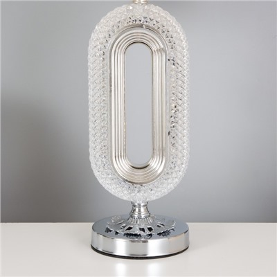 Лампа настольная «Рета» 1×40 Вт Е27+подсветка, хром 29×29×51 см