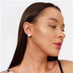 Серьги гвоздики цветок, покрытие: посеребрение, № 012521, арт. 001.350