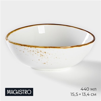Салатник Magistro «Церера», 440 мл, 15.5×13.4 см, фарфор, белый