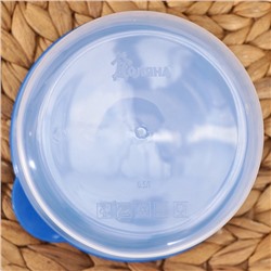 Набор контейнеров для хранения еды Доляна, 3 шт. 150 мл, 300 мл, 500 мл, прозрачные, крышка синяя