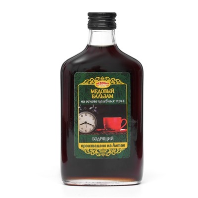 Безалкогольный алтайский медовый бальзам на травах «Бодрящий», стекло, 250 мл