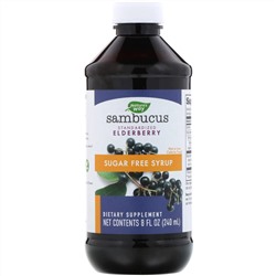 Nature's Way, Sambucus, стандартизированный экстракт бузины, без сахара, 8 жидких унций (240 мл)