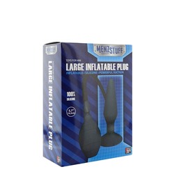 Чёрная анальная втулка с функцией расширения Large Inflatable Plug - 14,5 см.