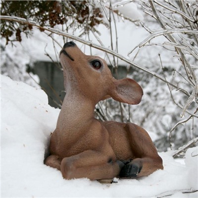 Садовая фигура из гипса «Оленёнок», 24×13×20 см