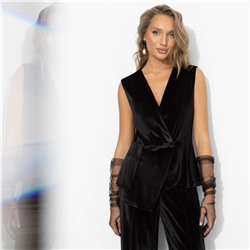 Жилет бархатный, Стильный лидер (чёрный бархат)