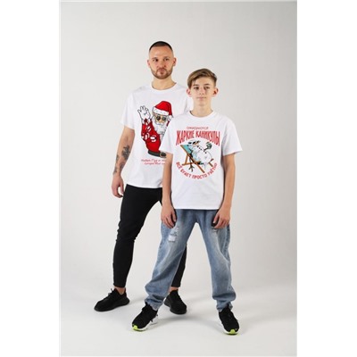 Фуфайка (футболка) для мальчика Карнавал-2 (Молочный)