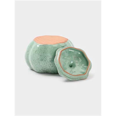 Горшок для запекания Борисовская керамика «Гармония», 600 мл, зелёный