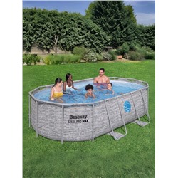 Бассейн каркасный Power Steel Swim Vista, 427×250×100, фильтр-насос, лестница, тент, 56714 Bestway