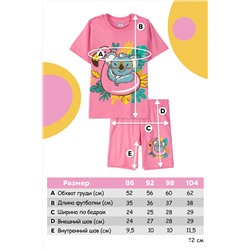 Комплект (футболка, шорты) для девочки №SM775-1