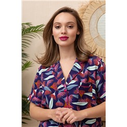 Комплект жен: блузка, шорты Mia Cara SS23WW329 Blueberry Night