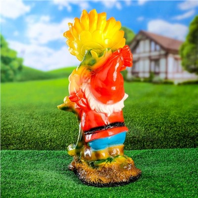 Садовая фигура из гипса «Гном с подсолнухом», 53×18×27 см