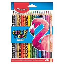 Карандаши цветные 18 цв. "Color'peps" декорированные